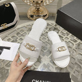 Mules White Shiny Calfskin